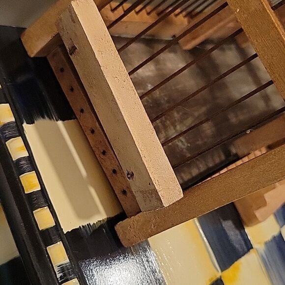 Vtg Wooden Birdcage Victorian Domed Cathedral Taj Mahal Door bird cage Wood boho - Picture 7 of 16